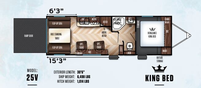 View 2017 Forest River Vengeance 25V complete specs and manufacturer brochures