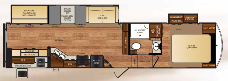 View 2017 Forest River Wildcat 32BHX complete specs and manufacturer brochures