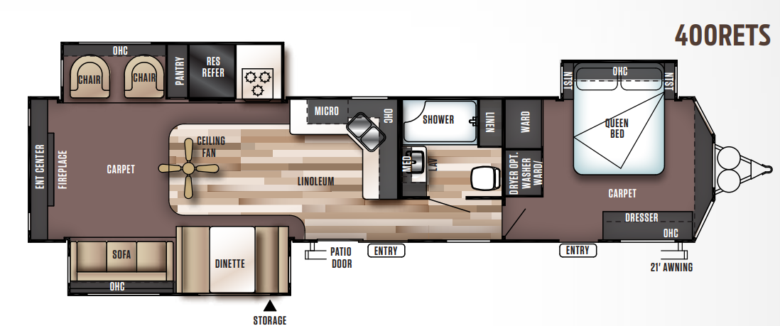 View 2017 Forest River Wildwood DLX 400RETS complete specs and manufacturer brochures