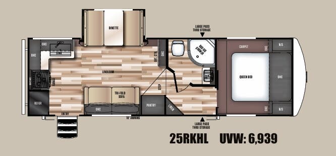 View 2017 Forest River Wildwood Heritage Glen Hyper-Lyte 25RKHL complete specs and manufacturer brochures