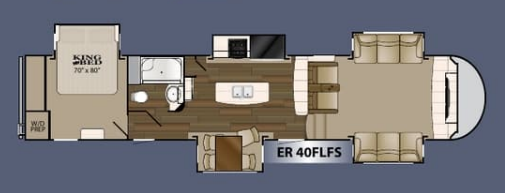 View 2017 Heartland ElkRidge 40FLFS complete specs and manufacturer brochures