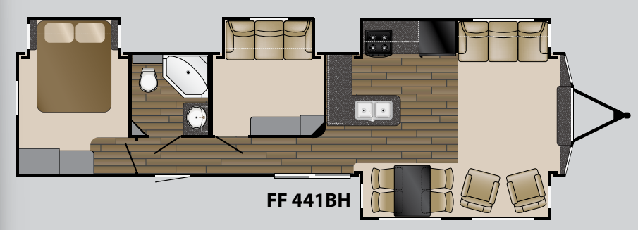 View 2017 Heartland Fairfield 441 BH complete specs and manufacturer brochures