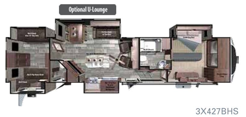 View 2017 Highland Ridge Open Range 3X 3X427BHS complete specs and manufacturer brochures