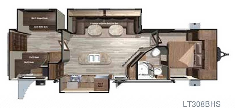 View 2017 Highland Ridge Open Range Light LT308BHS complete specs and manufacturer brochures