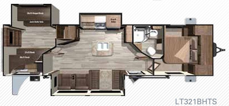 View 2017 Highland Ridge Open Range Light LT321BHTS complete specs and manufacturer brochures