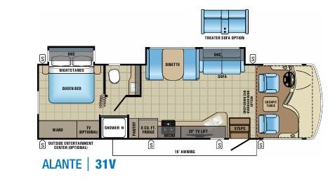 View 2017 Jayco Alante 31V complete specs and manufacturer brochures