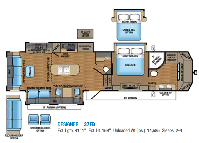 View 2017 Jayco Designer 37FB complete specs and manufacturer brochures