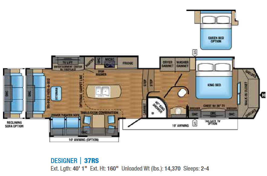 View 2017 Jayco Designer 37RS complete specs and manufacturer brochures