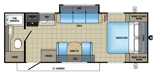 View 2017 Jayco Jay Feather 22FQSW complete specs and manufacturer brochures