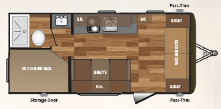 View 2017 Keystone Hideout LHS Mini 185LHS complete specs and manufacturer brochures