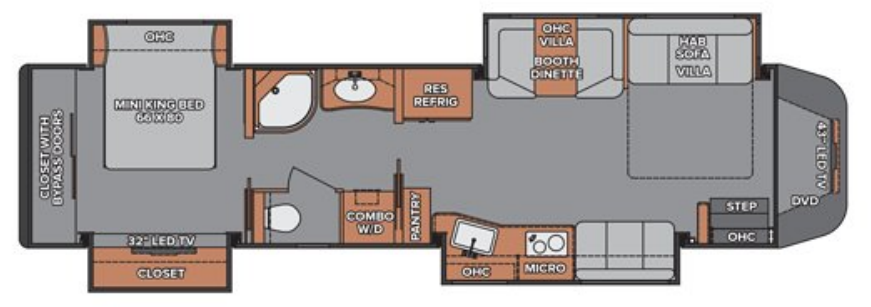 View 2017 Renegade RV Ikon 34MF complete specs and manufacturer brochures