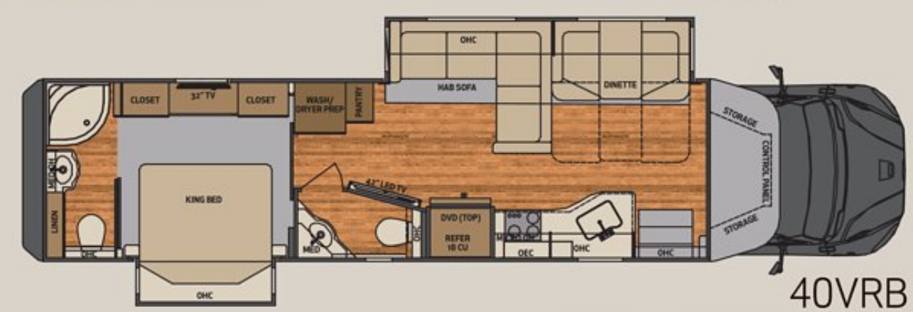 View 2017 Renegade RV Verona 40VRB complete specs and manufacturer brochures