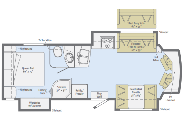 View 2017 Winnebago Cambria 30J complete specs and manufacturer brochures