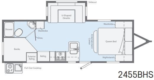 View 2017 Winnebago Minnie 2455BHS complete specs and manufacturer brochures