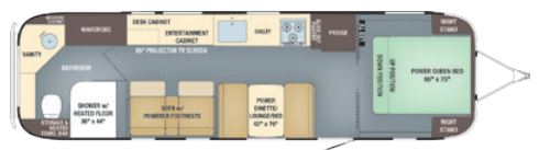 View 2018 Airstream Classic 33FB complete specs and manufacturer brochures