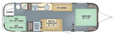 View 2018 Airstream Flying Cloud 30FBB Bunk complete specs and manufacturer brochures