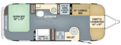 View 2018 Airstream International Signature 25RB complete specs and manufacturer brochures