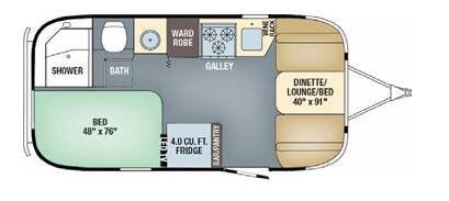 View 2018 Airstream Tommy Bahama 19CB complete specs and manufacturer brochures