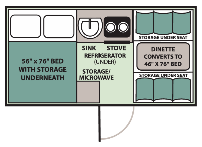 View 2018 Aliner Classic Full Bed complete specs and manufacturer brochures