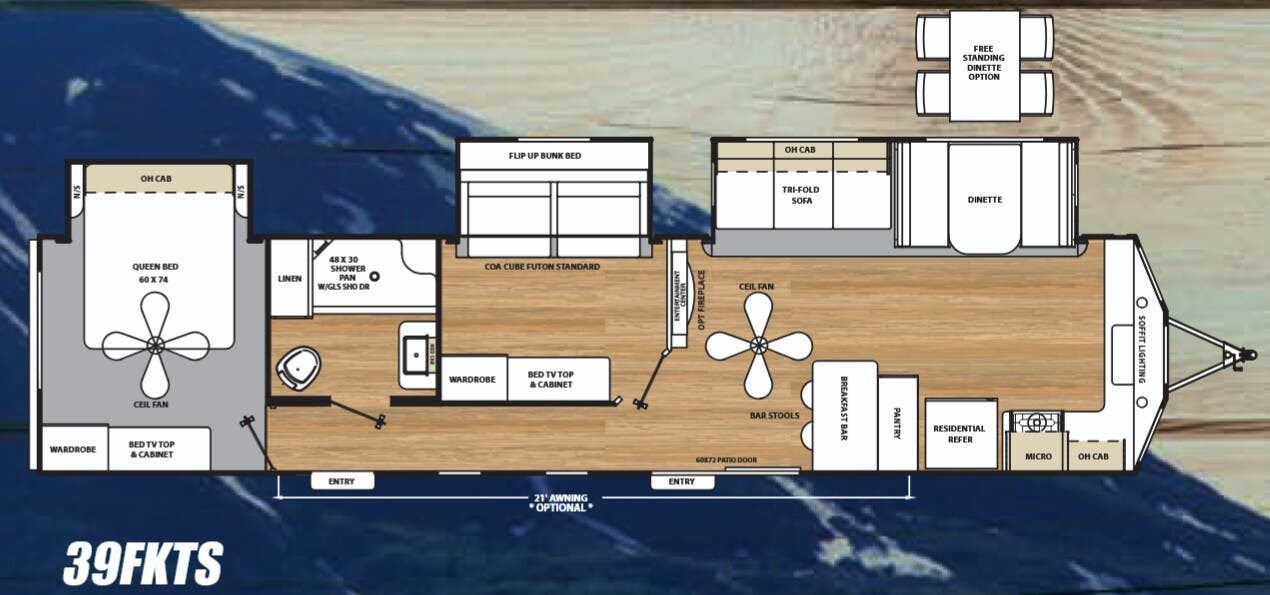View 2018 Coachmen Catalina Destination 39FKTS complete specs and manufacturer brochures