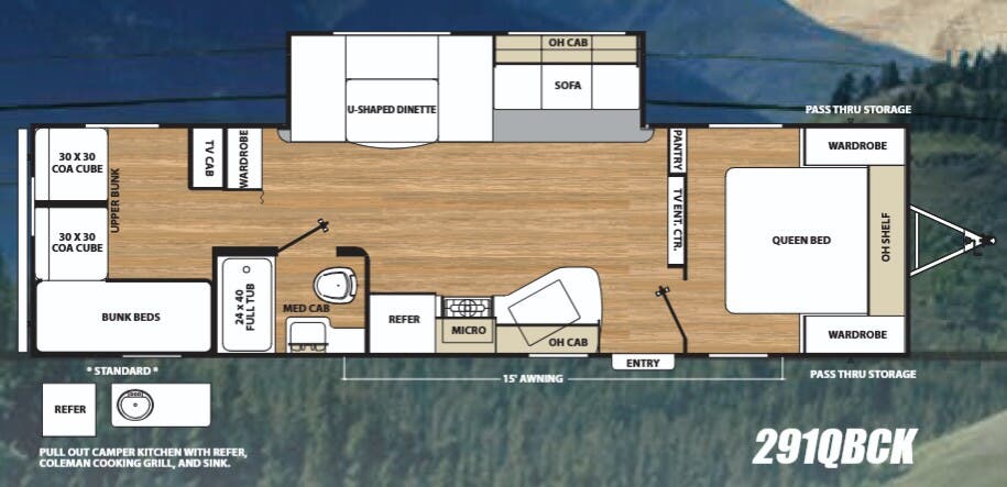 View 2018 Coachmen Catalina SBX 291QBCK complete specs and manufacturer brochures