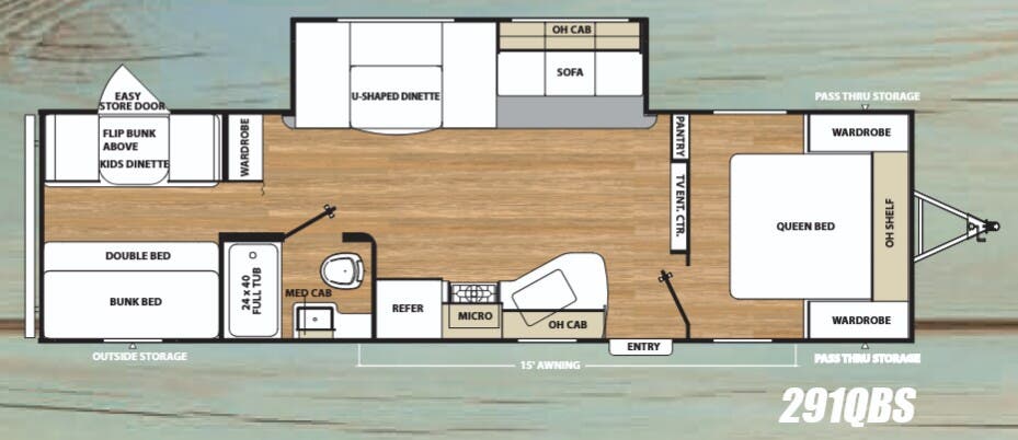 View 2018 Coachmen Catalina SBX 291QBS complete specs and manufacturer brochures