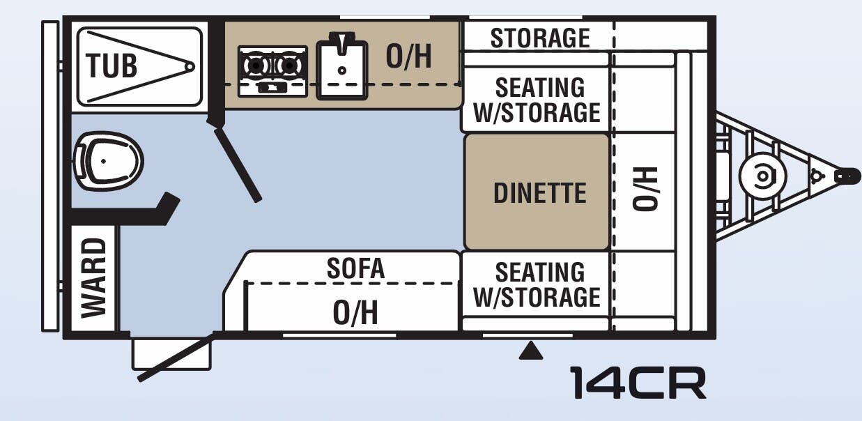 View 2018 Coachmen Clipper Cadet 14CR complete specs and manufacturer brochures