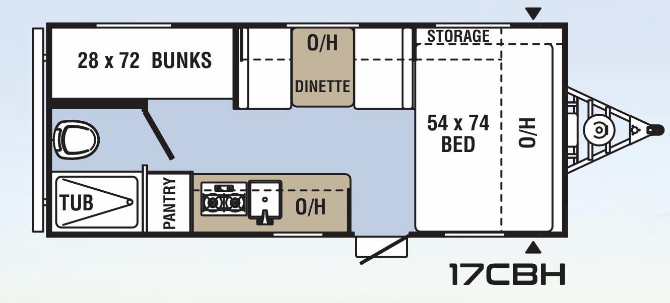 View 2018 Coachmen Clipper Cadet 17CBH complete specs and manufacturer brochures