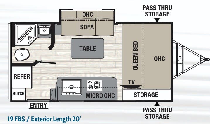 View 2018 Coachmen Freedom Express Pilot 19FBS complete specs and manufacturer brochures