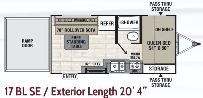 View 2018 Coachmen Freedom Express Select 17BL SE complete specs and manufacturer brochures