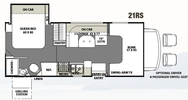 View 2018 Coachmen Freelander 21RS (Chevy) complete specs and manufacturer brochures