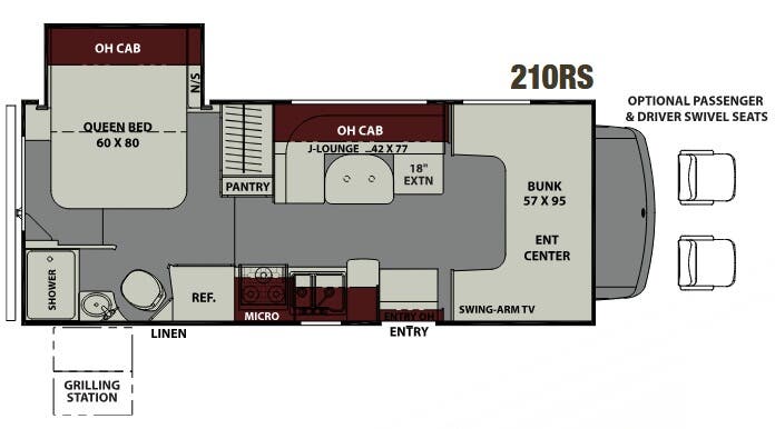 View 2018 Coachmen Leprechaun 210RS (Chevy) complete specs and manufacturer brochures