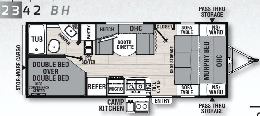 View 2018 Coachmen Northern Spirit 2342 BH complete specs and manufacturer brochures