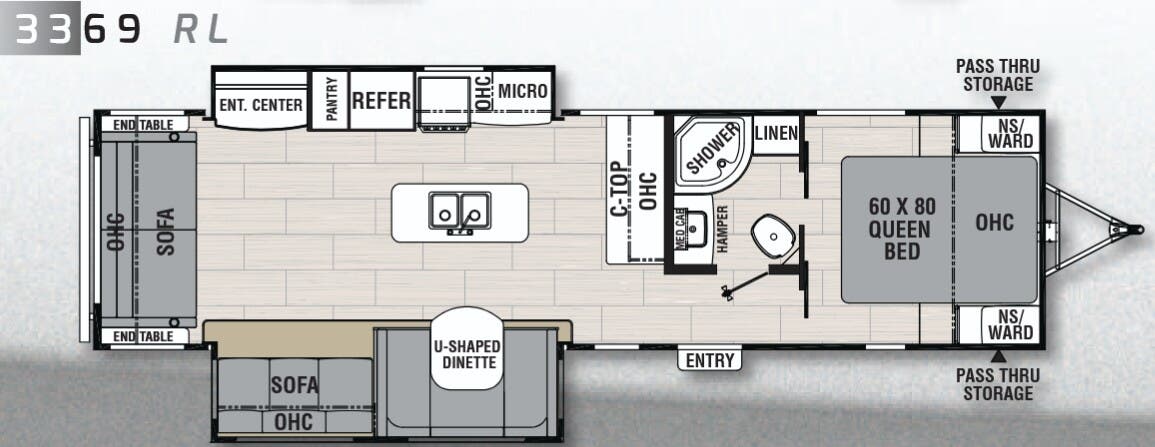View 2018 Coachmen Northern Spirit 3369 RL complete specs and manufacturer brochures