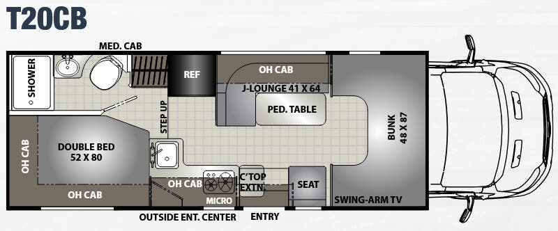 View 2018 Coachmen Orion T20CB complete specs and manufacturer brochures