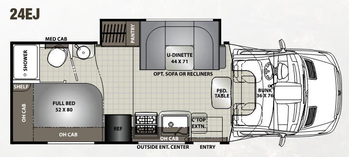 View 2018 Coachmen Prism Elite 24EJ complete specs and manufacturer brochures