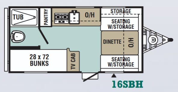 View 2018 Forest River Viking Saga 16SBH complete specs and manufacturer brochures