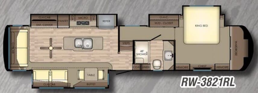 View 2018 CrossRoads Redwood RW-3821RL complete specs and manufacturer brochures