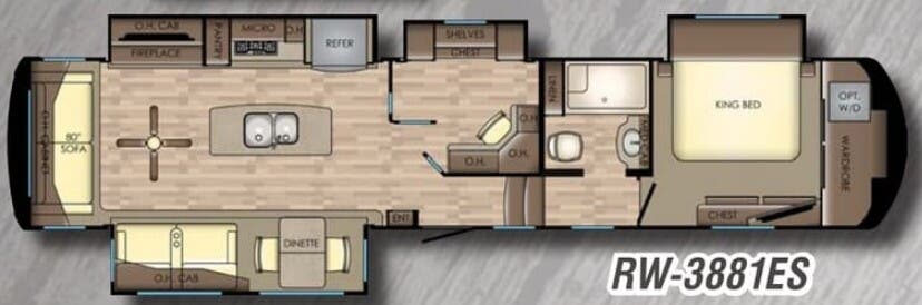 View 2018 CrossRoads Redwood RW-3881ES complete specs and manufacturer brochures