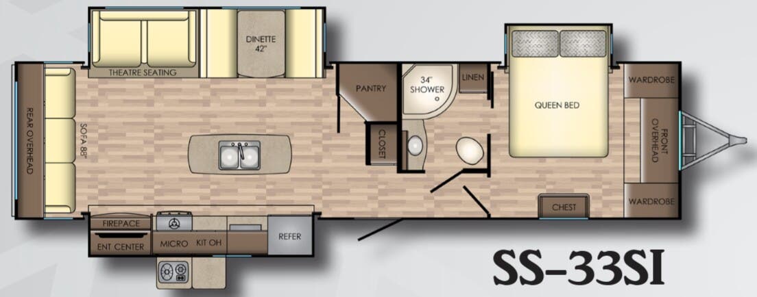 View 2018 CrossRoads Sunset Trail Grand Reserve SS-33SI complete specs and manufacturer brochures