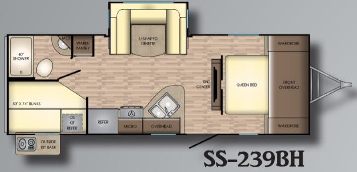 View 2018 CrossRoads Sunset Trail Super Lite SS-239BH complete specs and manufacturer brochures