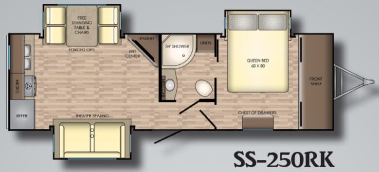 View 2018 CrossRoads Sunset Trail Super Lite SS-250RK complete specs and manufacturer brochures
