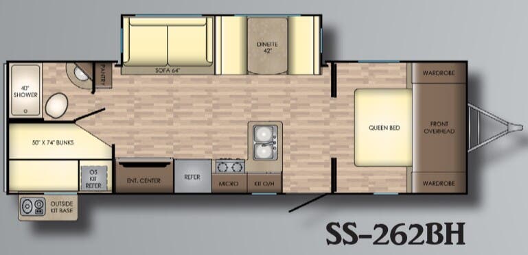 View 2018 CrossRoads Sunset Trail Super Lite SS-262BH complete specs and manufacturer brochures