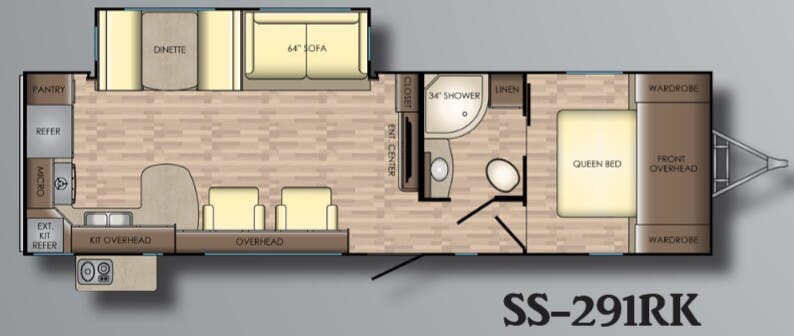 View 2018 CrossRoads Sunset Trail Super Lite SS-291RK complete specs and manufacturer brochures