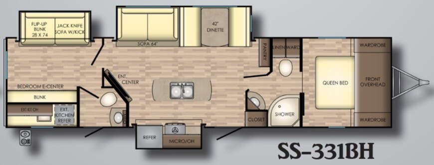 View 2018 CrossRoads Sunset Trail Super Lite SS-331BH complete specs and manufacturer brochures