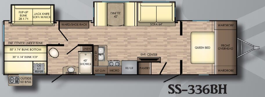 View 2018 CrossRoads Sunset Trail Super Lite SS-336BH complete specs and manufacturer brochures