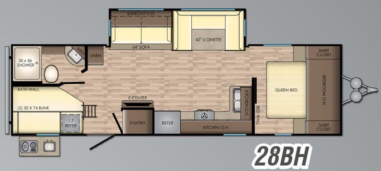View 2018 CrossRoads Volante VL-28BH complete specs and manufacturer brochures