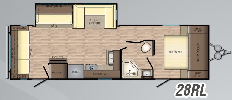 View 2018 CrossRoads Volante VL-28RL complete specs and manufacturer brochures