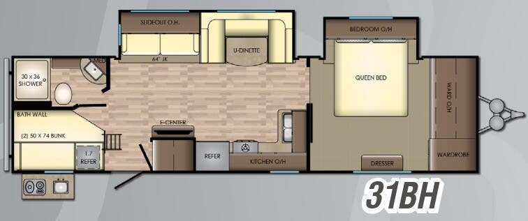 View 2018 CrossRoads Volante VL-31BH complete specs and manufacturer brochures