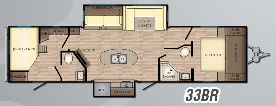 View 2018 CrossRoads Volante VL-33BR complete specs and manufacturer brochures